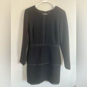 Club Monaco Black Peplum Dress‎ Sz 8